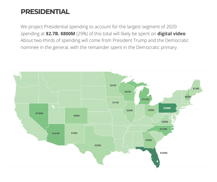 2020 ad spend predictions map